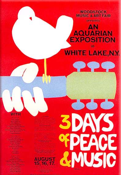 Afiche Festival de Woodstock